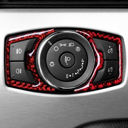 It Is Suitable For Ford Mustang 2015-2019 The Carbon Fiber Decorative Sticker For Headlamp Switch Button