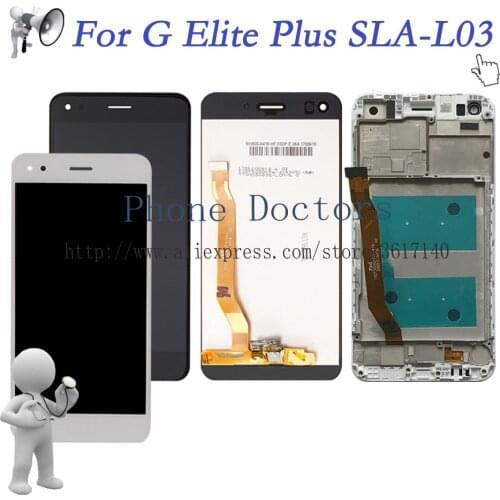 5.0'' Full LCD DIsplay + Touch Screen Digitizer Assembly With Frame For Huawei G Elite Plus SLA-L03 ; New ; Black / White / Gold