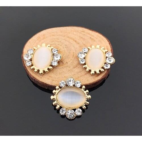 Craft Pearl Crystal Rhinestone Buttons Flower Round Cluster Flatback Wedding Embellishment Jewelry Craft