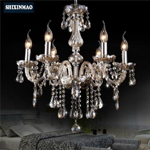 SHIXNIMAO LED Crystal Chandelier Home For Living Dining Room Lamp Indoor Modern Chandelier Lustre Crystal Light 110V-240V