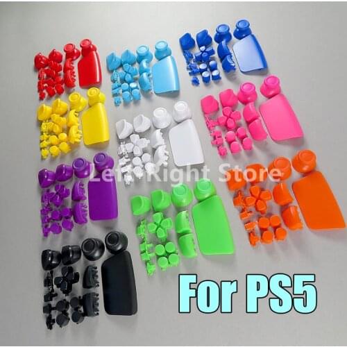1set Replacement D-pad R1 L1 R2 L2 Triggers Share Options Full Set Face Button Repair Kits for DualSense 5 PS5 Controller