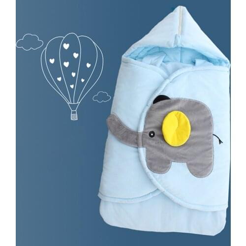 Spring Newborn Baby Sleeping Bag Swaddle Wrap Carriage Sack Cartoon Elephant Animal Diaper Changing baby sack Sleep Bag Blanket