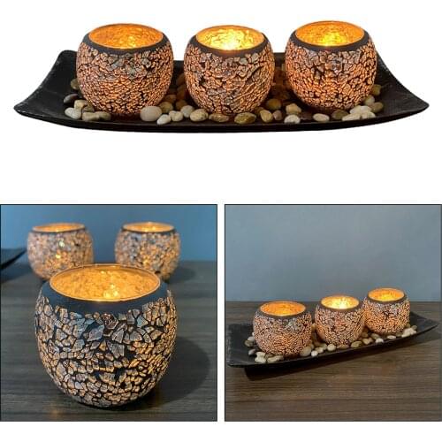 Glass Candle Holders Cups Tea Light Stands Tealight Candlestick Candelabra Centrepiece Table Decoration