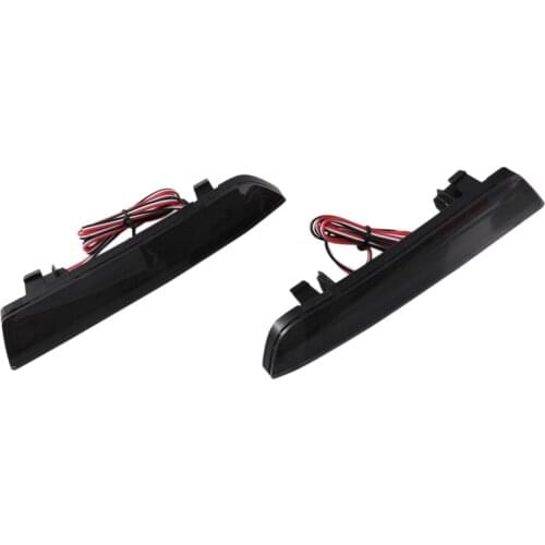 LED Rear Bumper Reflector Spotlight Fog Tail Stop Brake Lights Reflective Sheet for BENZ Vito Viano W447 14-19 Black