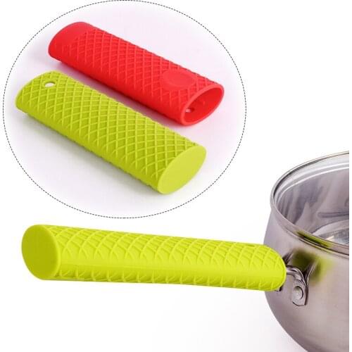 1 Pcs Silicone Pot Pan Handle Holder Sleeve Cover Grip Hot Sleeve Kitchen Utensil Silicone Unique Pot Pan Handle