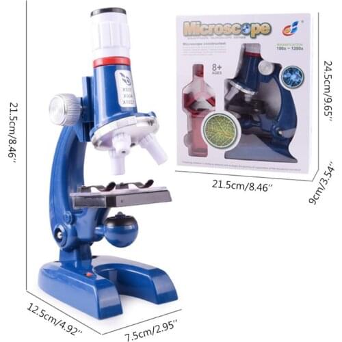 100X-1200X Biological Microscope Kit w/ Mobile Phone Holder Educational Toy Gift