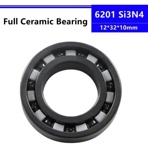 4pcs/10pcs Si3N4 6201 12*32*10mm silicon nitride full Ceramic deep groove ball bearing 12x32x10mm high speed abrasion resistant