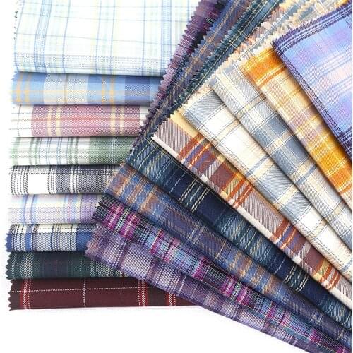 50*148cm All Polyester Plaid Fabric Yarn-dyed Ladys Uniform Fabric Pleated Skirt Fabric Student Collar Tie Skirt DIY Clothes