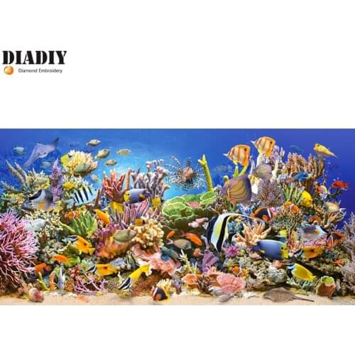 5D DIY Diamond embroidery Seabed animals diamond painting Cross Stitch full square drill Rhinestone mosaic decoration gift