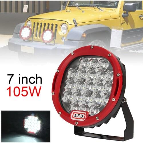 7 Inch 105W / 300W 6000K Work Driving Lights Spot / Flood light HID Vehicle Driving Lights for Offroad SUV / Truck / ATV / Boat