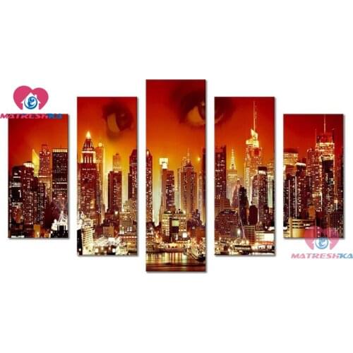 Diamond embroidery 5d diamond painting Multi-painting Diamond mosaic city scenic full drill square/round rhinestones pictures