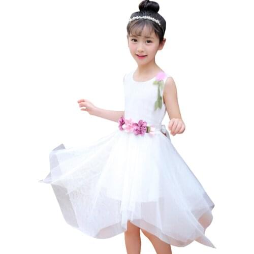 Girl Dresses Sleeveless Princess Dress For Girl Mesh Dress For Kids Summer Costumes For Girls 6 8 10 12 14