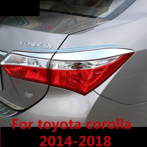 For toyota corolla 2014-2018 Headlights Eyebrows Eyelids Accessories taillight Headlamp Eyebrows Car Styling decoration