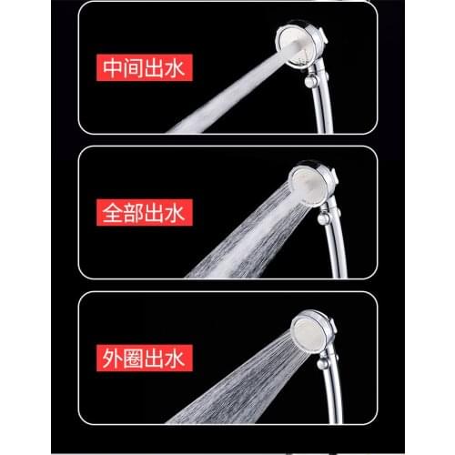 Water Saving Shower Bathroom 3 Function SPA Shower Head With Switch On/Off Button High Pressure Anion Filter Bath Head 70