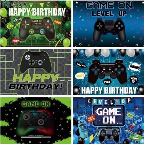 Yeele Baby Birthday Background Photocall Game Console Party Decor Photos For Photography Backdrop Studio Shoot Photographic Prop
