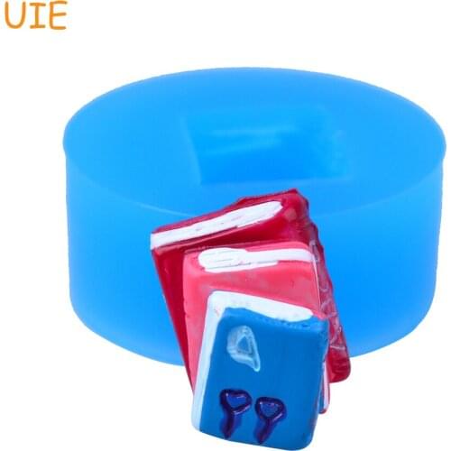 FYL428U 15mm Books Silicone Mold - Cake Decoration Craft, Fondant, Cookie Biscuit, Chocolate, Dollhouse, Resin Clay, Food Safe