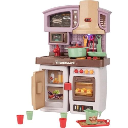 Toddler Toys Play Kitchen Set Doll House Accessories Role Play Toy for Children Tableware Birthday Gift for Girl