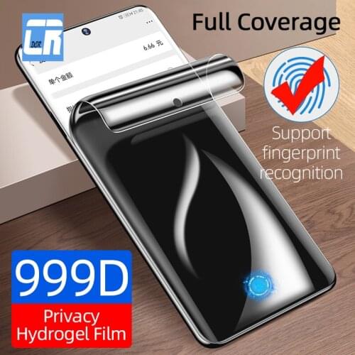 999D Privacy Full Curved Hydrogel Film for Samsung galaxy S20 S21 Ultra Screen Protector Samsung Note 10 9 8 S10 S9 S8 Plus Film