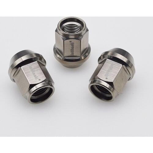 Silver M12*1.25*27 Gr5 titanium wheel hub nut with open end