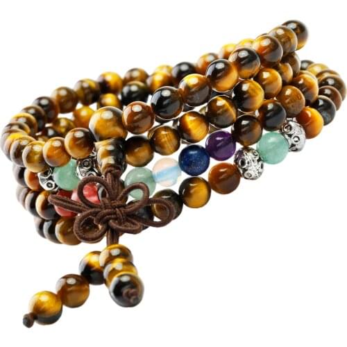 Stone Wrist Mala Bracelet,Necklace,Tibetan Buddhist Prayer Beads