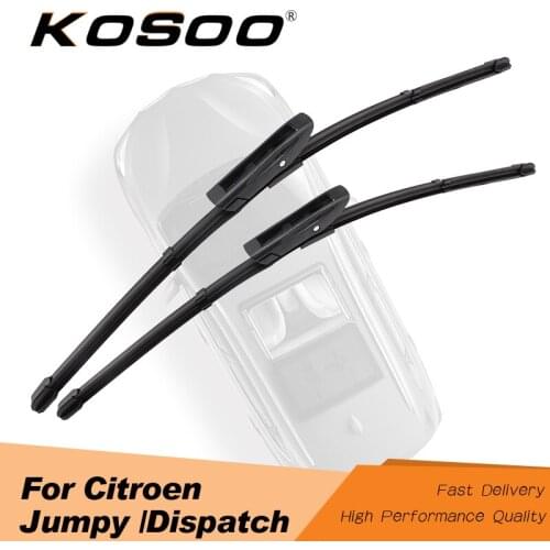 KOSOO For Citroen Jumpy/Dispatch Model Year From 1995 To 2018 Car Wiper Blades Clean The Windshield Fit Hook/Bayonet Arm Styling
