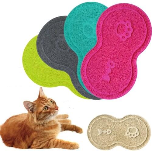 Pet Dog Cat Litter Mat Feeding Mat Puppy Kitty Dish Bowl Placemat Tray Tidy Easy Cleaning Non-slip Pet Food Mat Pet Supplies