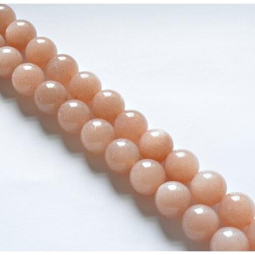Natural Stone Sunstone Round Beads Wholesale Loose Beads for Fashion Jewelry Making Accessories 4-12mm DIY 15"