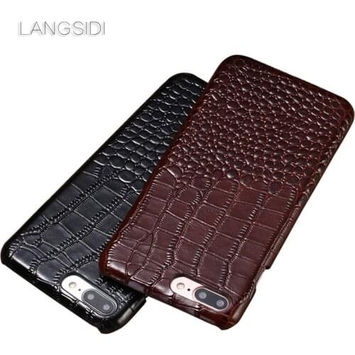 LANGSIDI Full Grain Leather For iphone 8 8/8 Plus 7/7 Plus 6/6 Plus Xs Max X Se 6S XS/XS Max Luxury covers for iphone X XS case