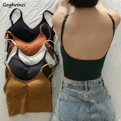Camis Women Patchwork Adjustable Solid Skinny Backless Tanks Ladies Slim Low Neck Sexy Ins Stretchy Tops Fashion Skin-friendly