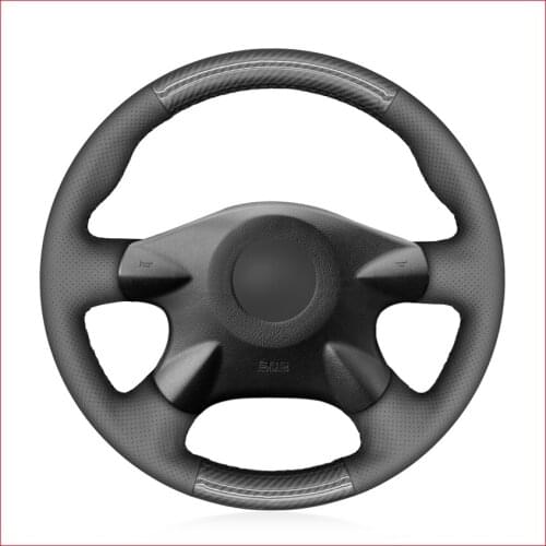 MEWANT PU Carbon Fiber Steering Wheel Cover for Nissan Almera (N16) X-Trail (T30) Primera (P12)Terrano 2 Pathfinder Paladin