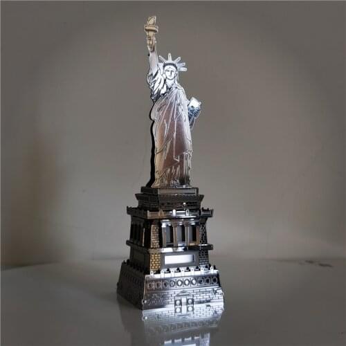 MMZ MODEL nanyuan 3D metal puzzle Statue of liberty model kits DIY Laser Assemble jigsaw model kits puzzles for children gifts