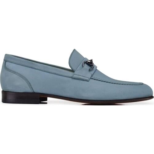 Nevzat Onay Genuine Leather-Real Nubuck Leather Men Classic Style Leather Sole Loafer Shoe -12229