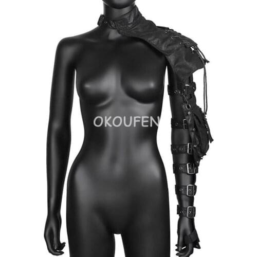 Nightclub Bar Men and Women DS Rivet Sexy Leather Half Sleeve Chest Strap Strap vest party costume