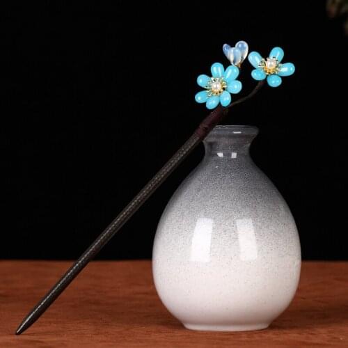 New Chinese style wooden hair stick pearl hairpin Long Tassels Hairpins With Clips Wooden Hair Sticks Beads Wedding Bride Tiara