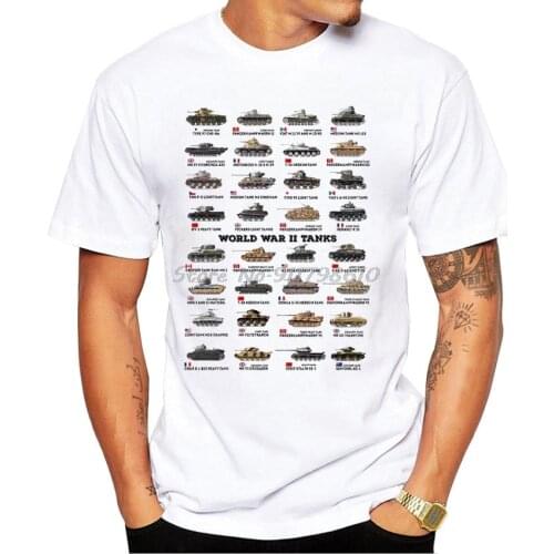 New Summer Fashion Men Short Sleeve World War II Aircraft Print T-Shirt Vintage Hip Hop Casual Tops Funny Boy White Tees