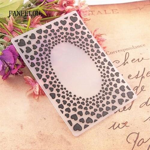 NEW kaleidoscope love Embossing folders Plastic For Scrapbooking DIY Template Fondant Cake Photo Album Easter Card Making