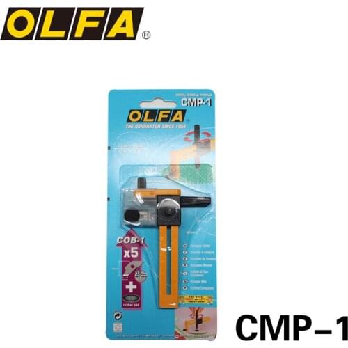 OLFA soft metal round cut thin paper cutting hole opener 57B compass knife CMP-1 round diameter 1~15cm