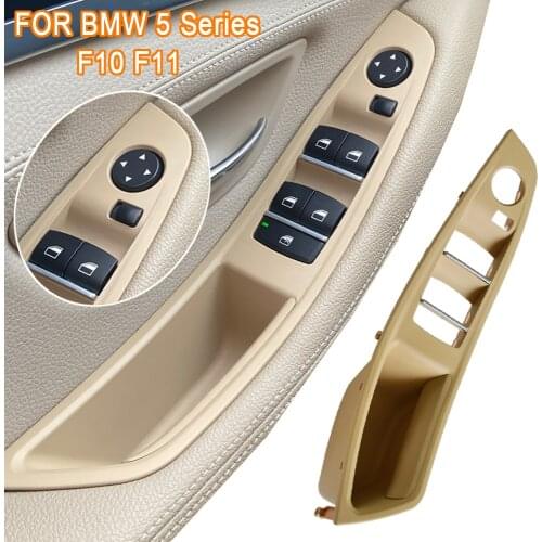 Original Left Hand Drive LHD For BMW 5 series F10 F11 Red-Brown Beige Black Car Interior Inner Door Handle Panel Pull Trim Cover