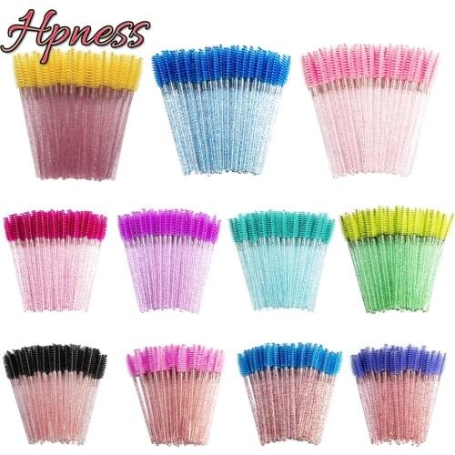 Mascara Wands Brush Colors Crystal Eyelash Brushes Diamond Applicator Eye Lash Tools Brushes Free Shipping