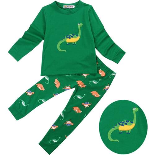 Toddler Infant Kids Baby Boy Girls Unisex Dinosaur Clothes Pyjamas Set Nightwear Sleepwear Homewear Casual Clothes