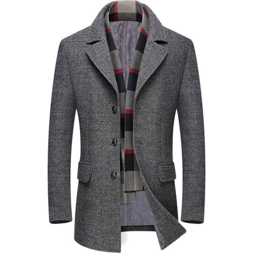 Separqi Mens Wool Coats