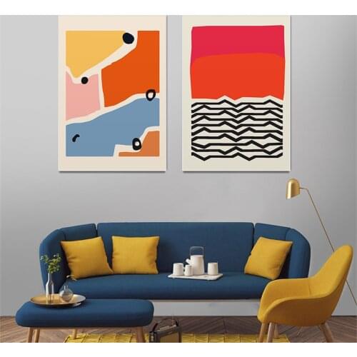 Nordic Abstract Geometric Colorful Canvas Wall Art Picture Paintings For Living Room Bedroom Poster And Prints Modern Home Decor