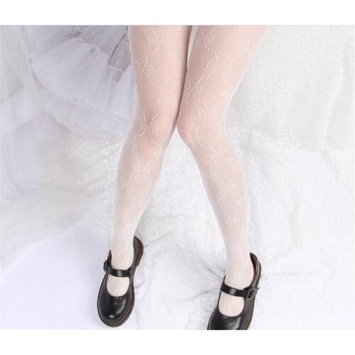 Women Lady Sexy Lace bow Long Stockings Pantyhose Hollow Tights Black Hosiery Mesh Fishnet Stockings B701