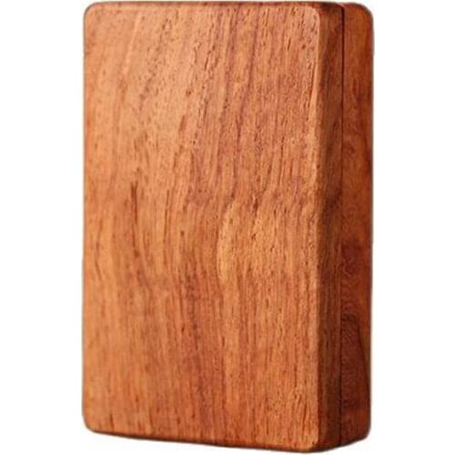 2 Size Black Walnut Beech Wood Cigarette Case For Men Women Normal And Slim Flip Cigarette Box Wood Grain Portable