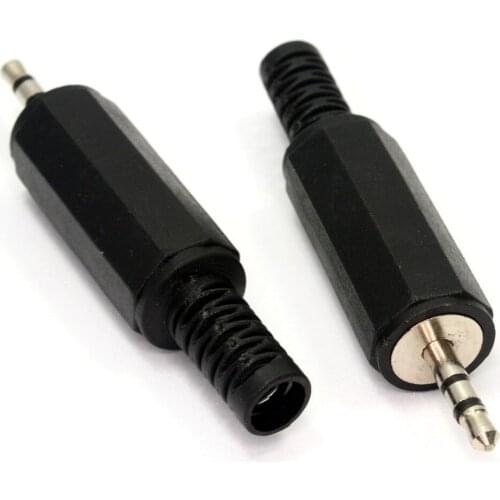 100pcs 2.5mm Stereo Male Plug Jack Audio Adaptor Soldering Connector