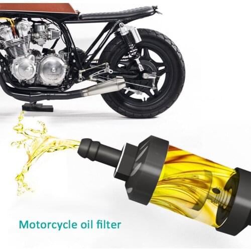 9.8*2.8cm CNC Aluminum Alloy Glass Motorcycle Gas Fuel Gasoline Oil Filter Moto Accessories for ATV Dirt Pit Bike Motocross