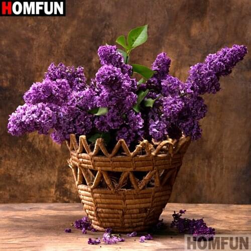 Homfun Full Square/Round Drill 5D DIY Diamond Painting "Flower landscape" 3D Embroidery Cross Stitch Home Decor Gift A11007