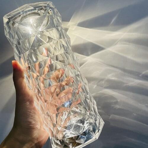 Diamond Table Lamp USB Rechargeable Acrylic Decoration Desk Lamps Bedroom Bedside Bar Crystal Lighting Fixtures Gift Night Light