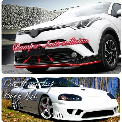 Car Bumper Lip Front Spoiler Skirt Deflector For Mazda MX-6 MX6 Mystere GE Tune Car Modified Body Kit VIP Hella Flush Lips
