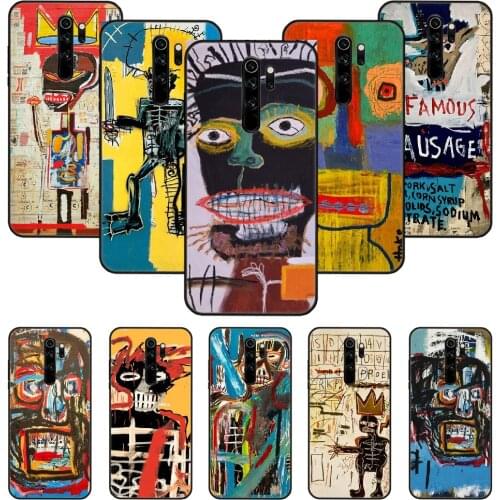 Phone Case For Xiaomi Redmi Note 8 8T 7 7A 9 9S 8A 4 5 Pro Black Cover Back Silicone Hoesjes Trend Jean Michel Basquiat Art